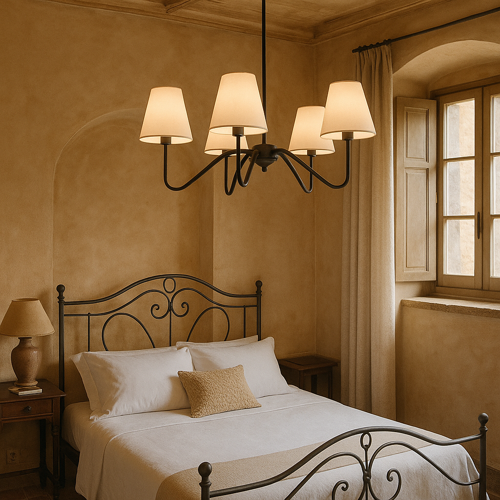Minimalist Silk Chandelier for Bedroom Spaces