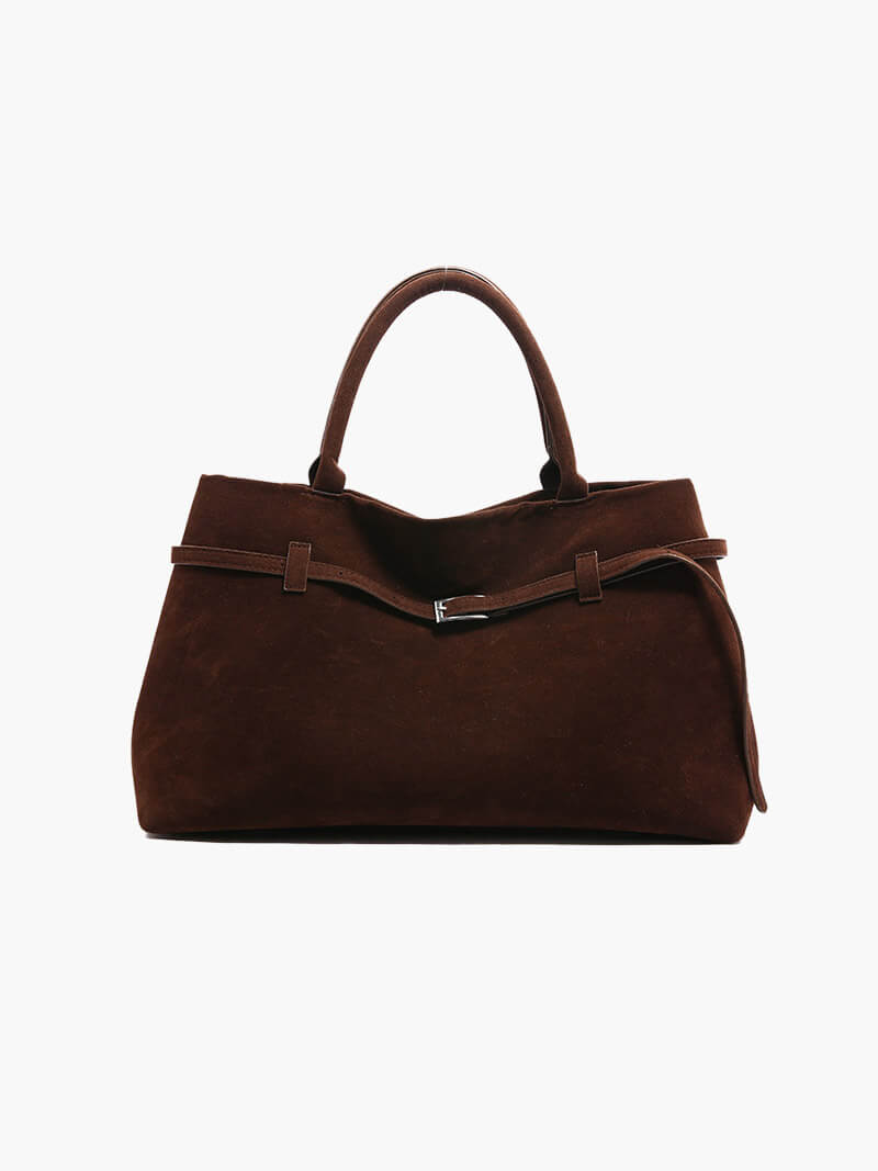 Elena | Suede Handbag-Handbag-Urban Devyne-Dark Brown-Urban Devyne