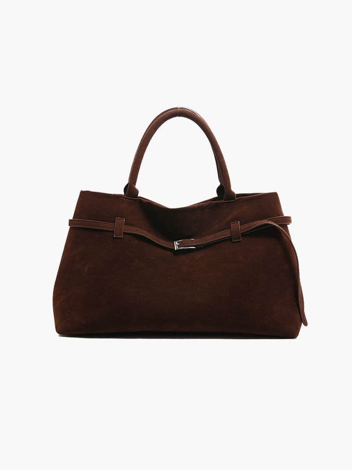 Elena | Suede Handbag-Handbag-Urban Devyne-Dark Brown-Urban Devyne