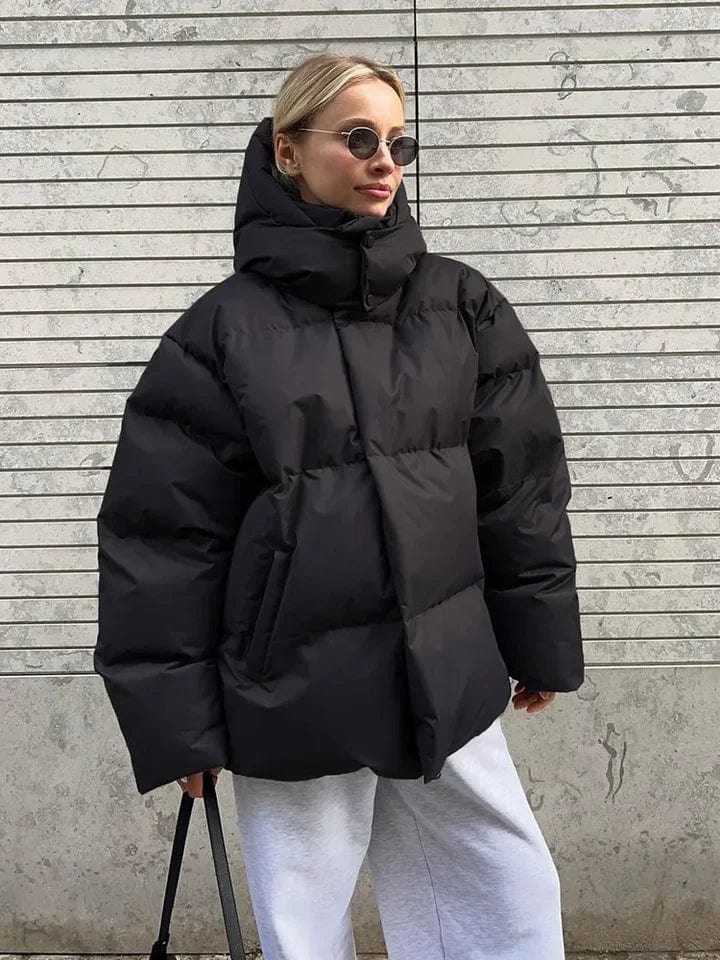 Oversized Puffer Jacket for Women with Cozy Winter Warmth