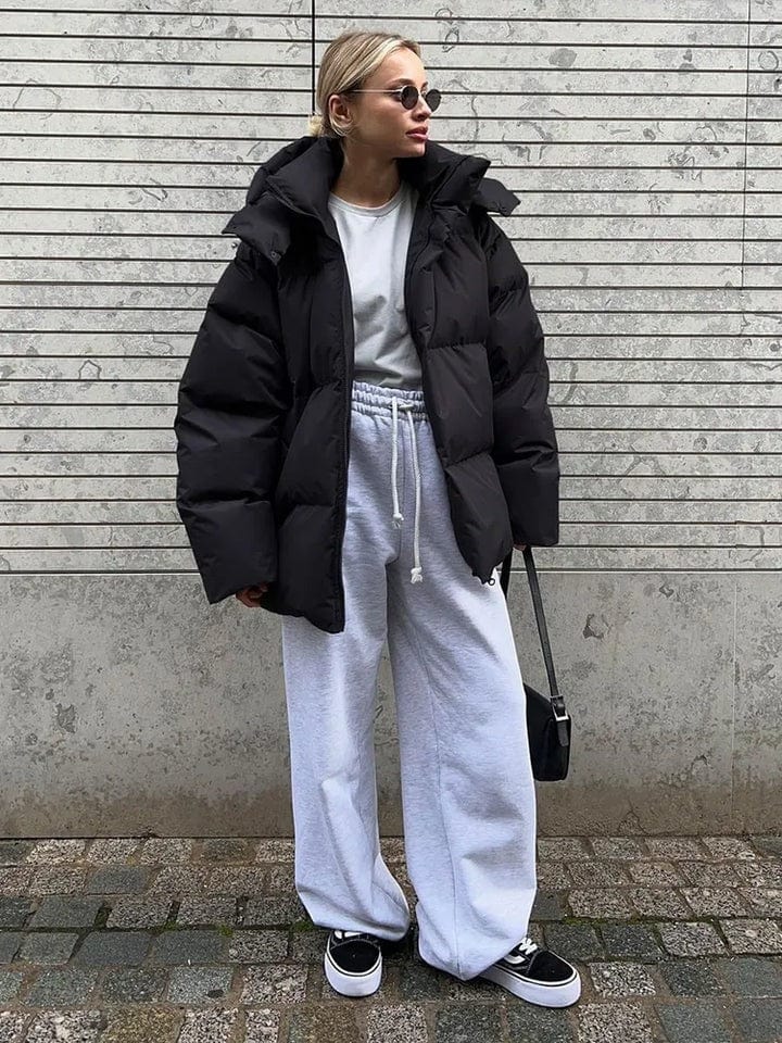 Oversized Puffer Jacket for Women with Cozy Winter Warmth