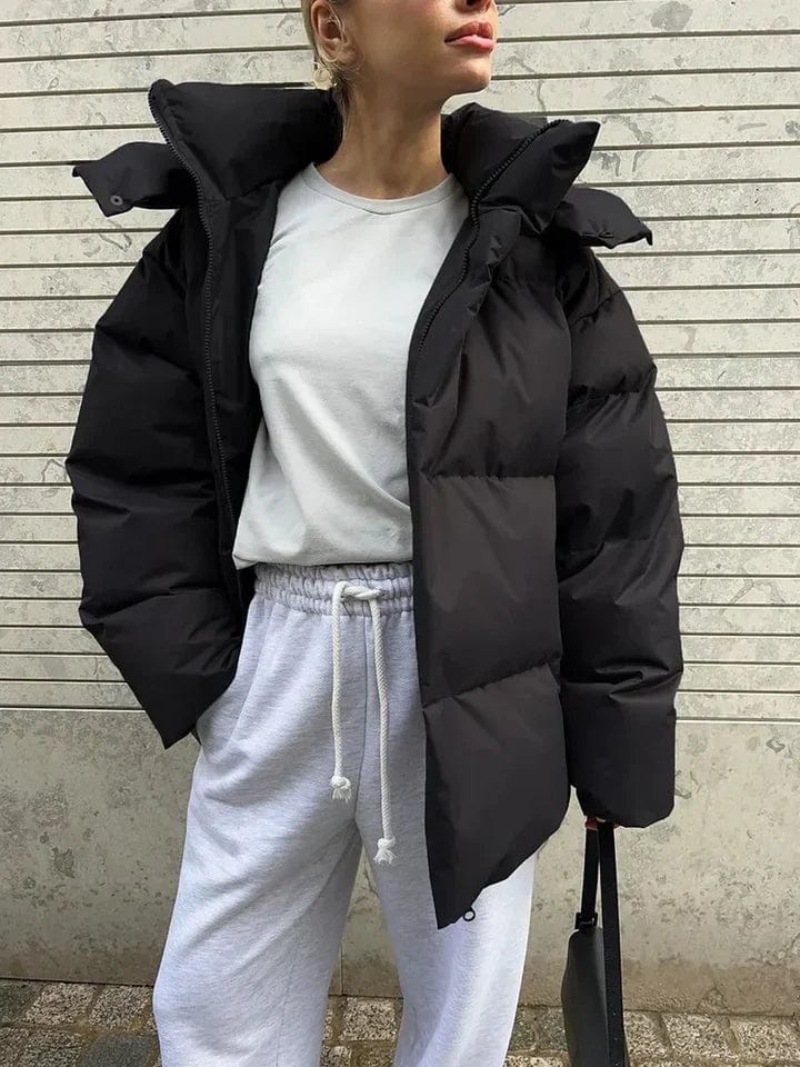 Oversized Puffer Jacket for Women with Cozy Winter Warmth