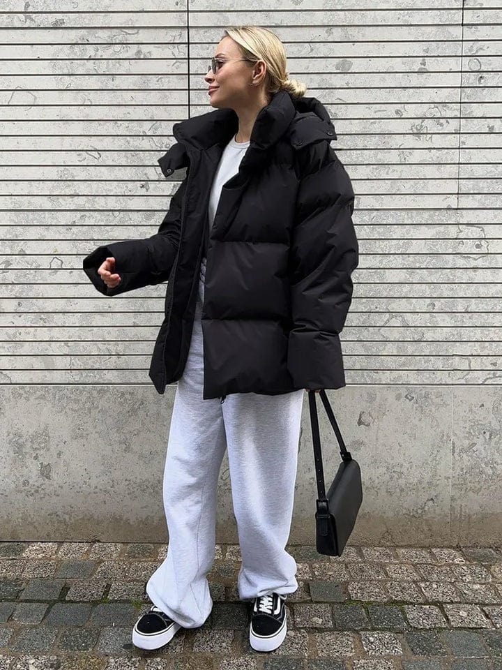 Oversized Puffer Jacket for Women with Cozy Winter Warmth