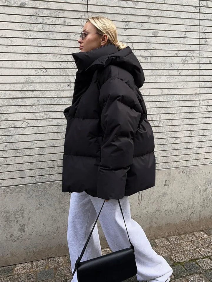 Oversized Puffer Jacket for Women with Cozy Winter Warmth