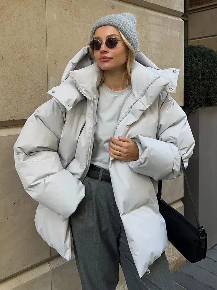 Oversized Puffer Jacket for Women with Cozy Winter Warmth