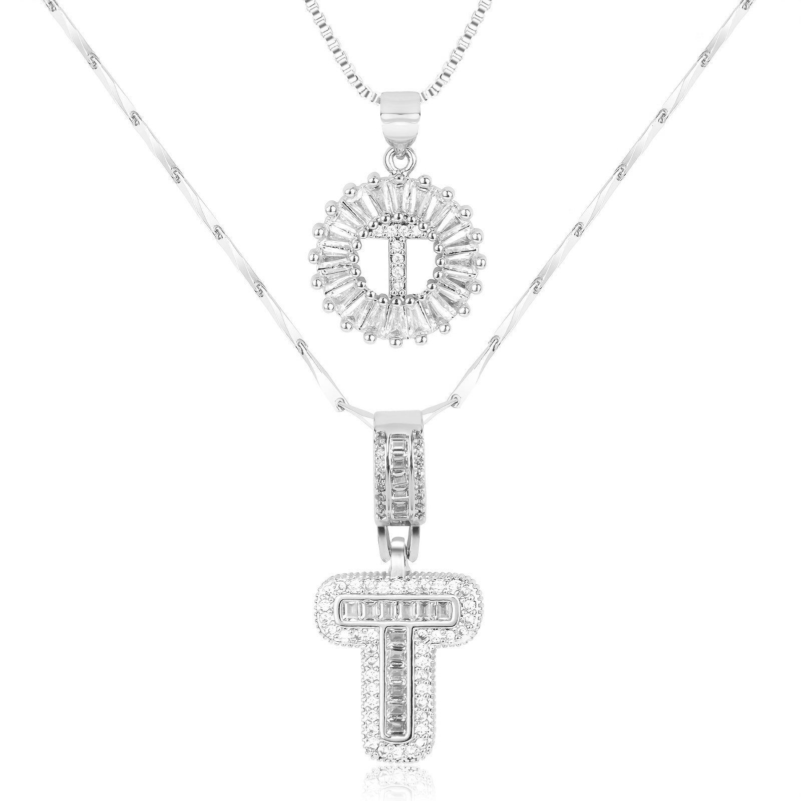 Olivia 14k Diamond Letter Initial Necklaces