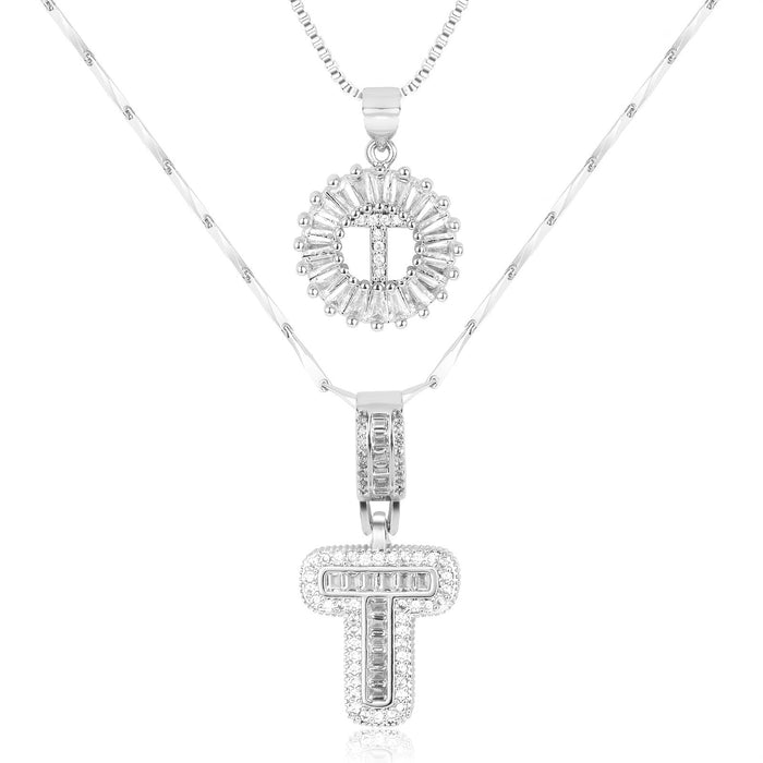 Olivia 14k Diamond Letter Initial Necklaces