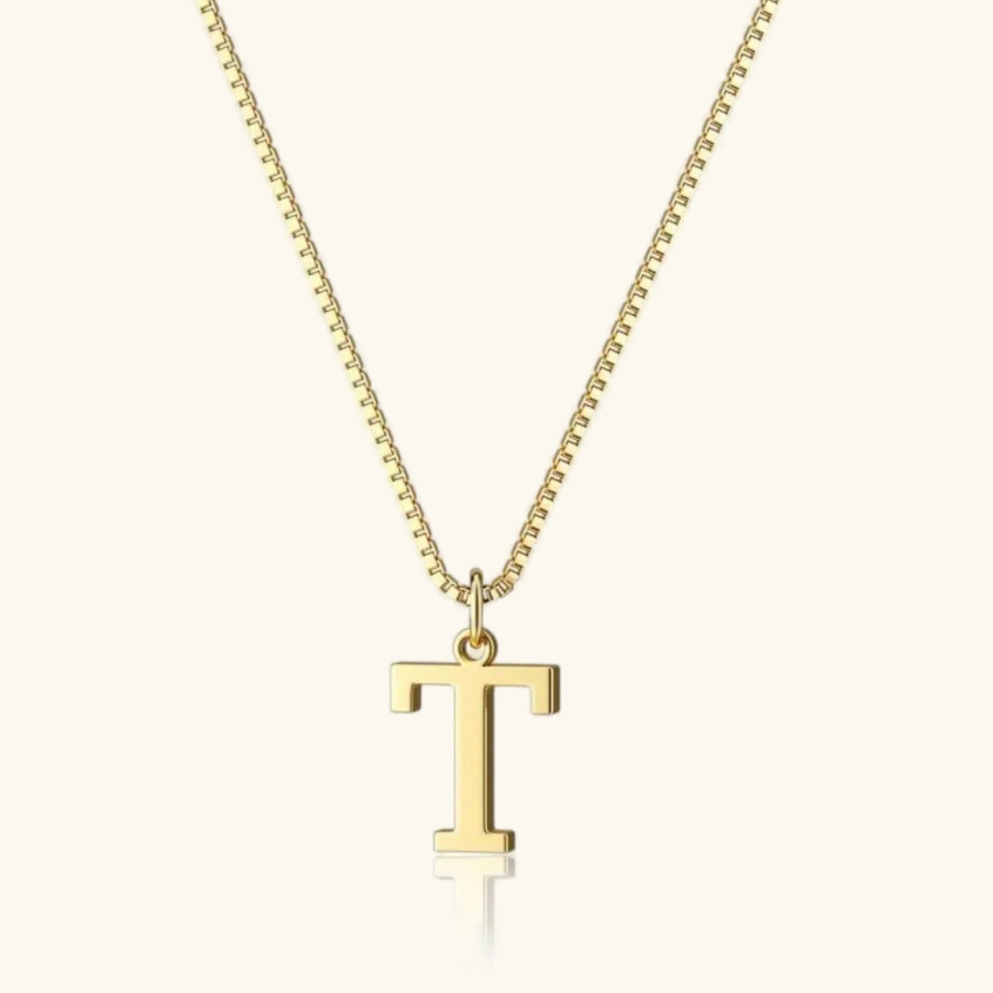 Gold Letter Initial Necklace