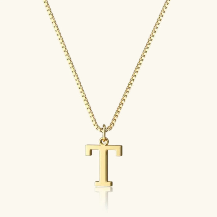 Gold Letter Initial Necklace