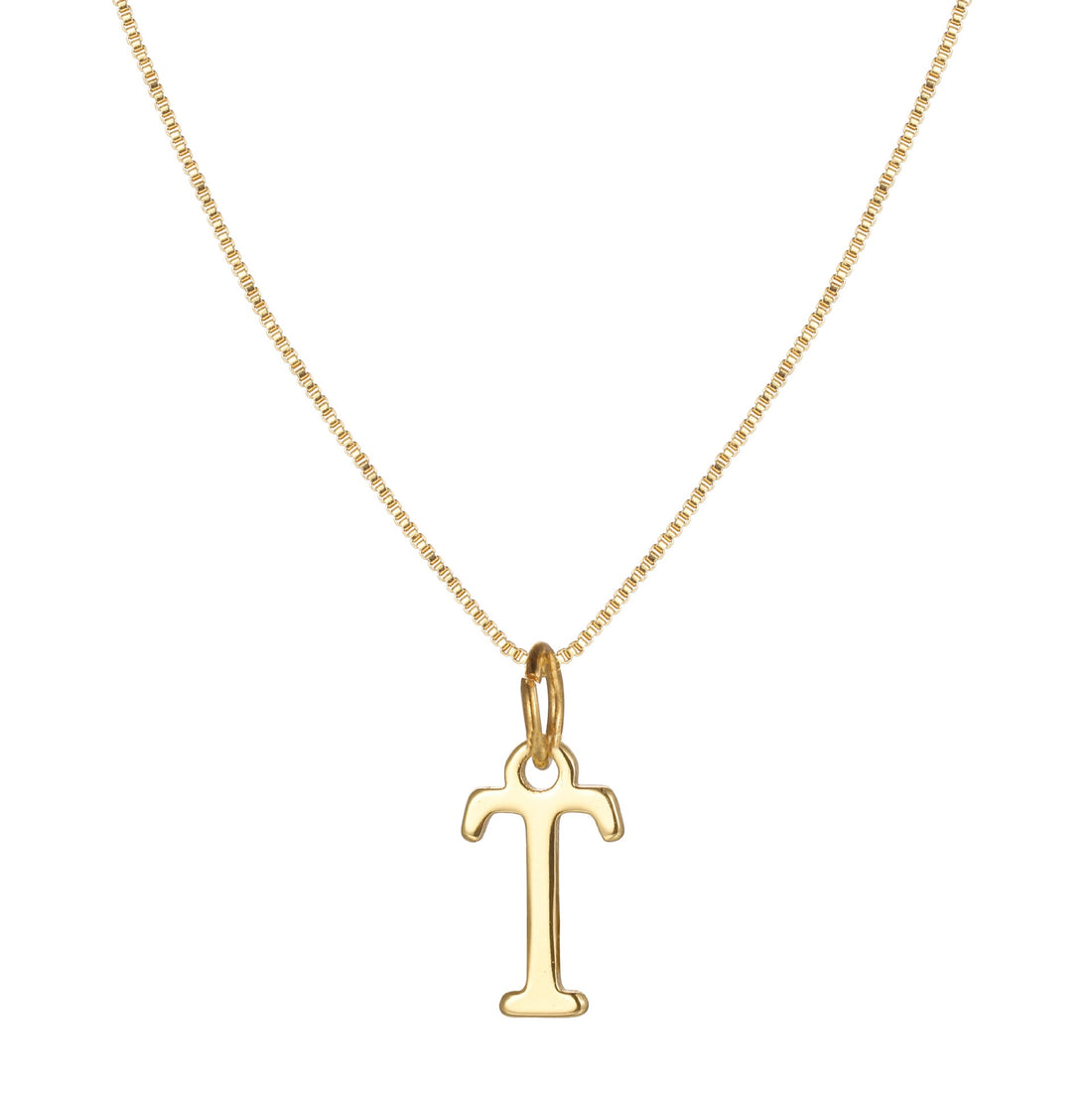 Charlene 14k Minimal Serif Initial Necklace
