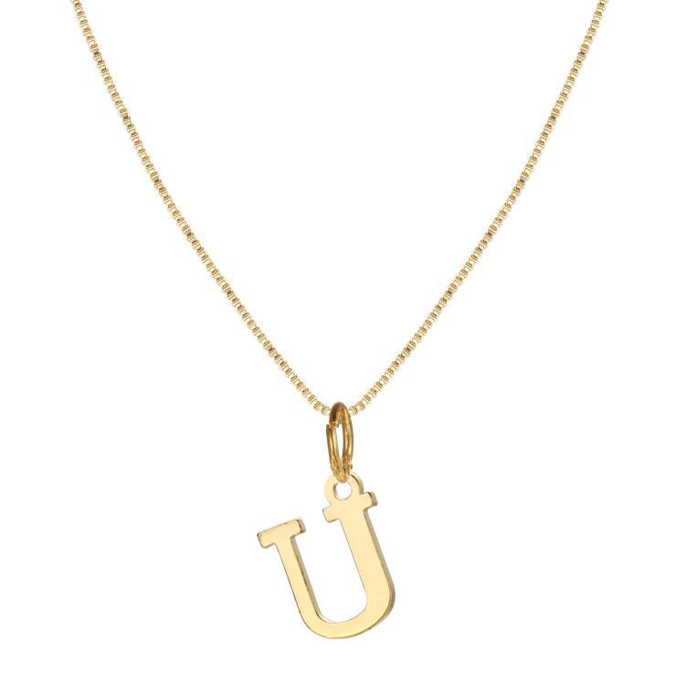 Charlene 14k Minimal Serif Initial Necklace