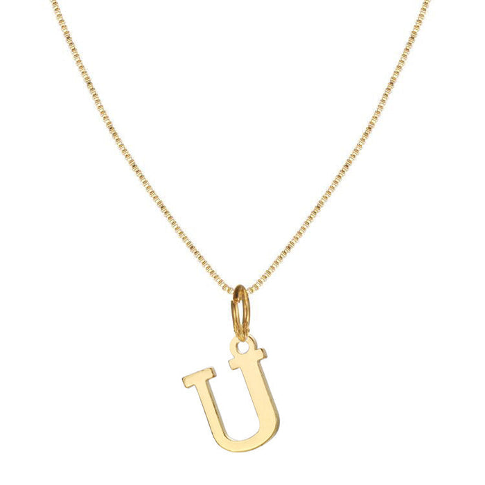 Charlene 14k Minimal Serif Initial Necklace
