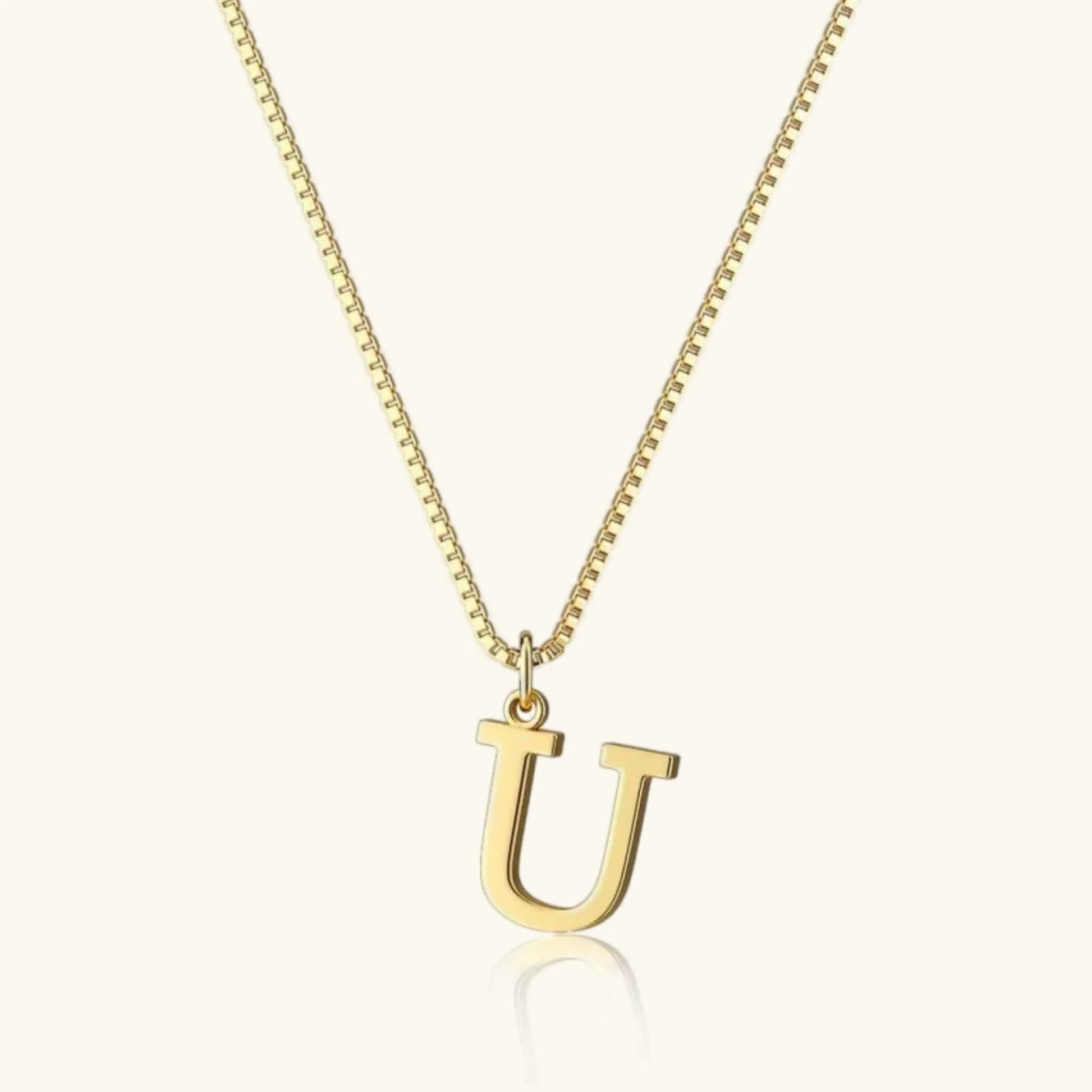 Gold Letter Initial Necklace