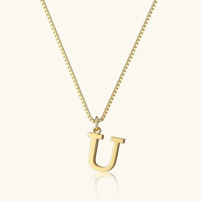 Gold Letter Initial Necklace
