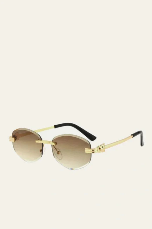 Aurea | Rimless Oval Sunglasses-Sunglasses-Urban Devyne-Urban Devyne