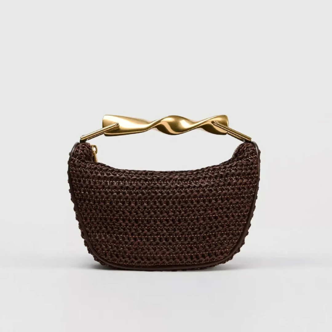 Noelle | Mini Woven Bag-Handbag-Urban Devyne-Dark Brown-Urban Devyne