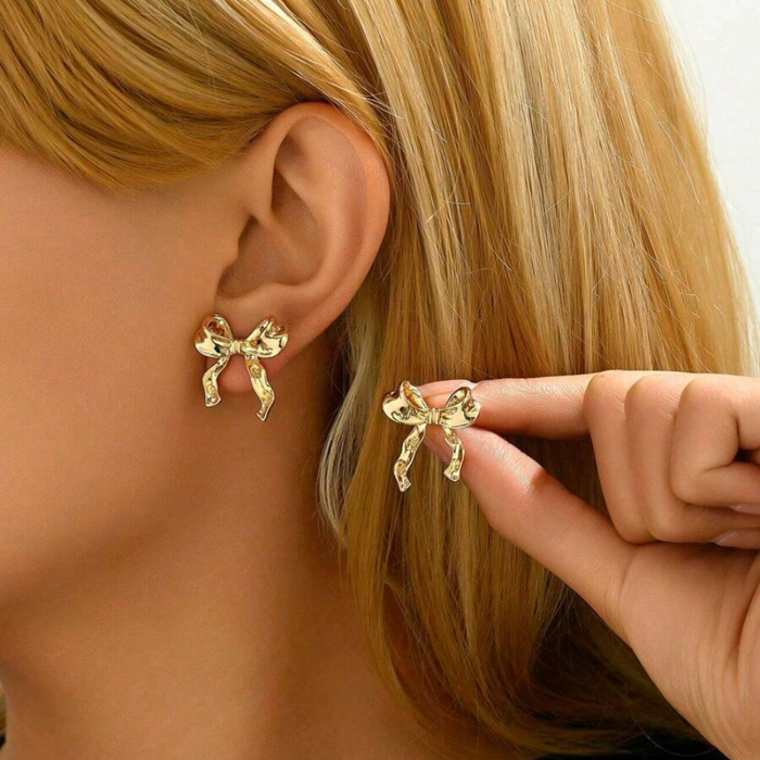 Novella | Stud Earrings with Bow Design-Earrings-Urban Devyne-Urban Devyne