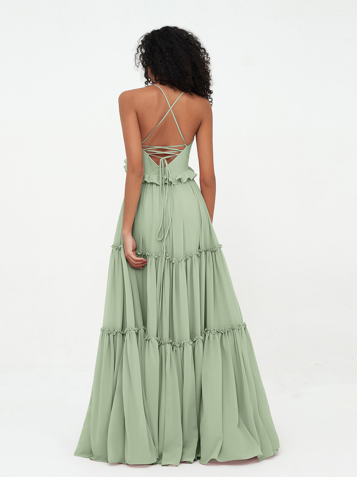 Meadow | Empire Chiffon Tiered Maxi Bohomian Dress-Dresses-Urban Devyne-Urban Devyne