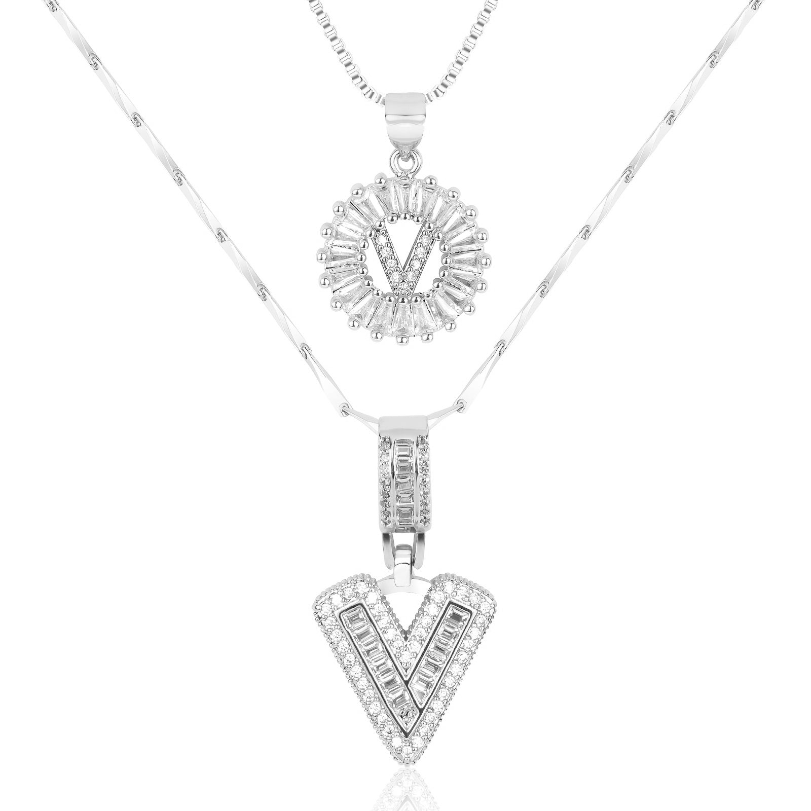 Olivia 14k Diamond Letter Initial Necklaces