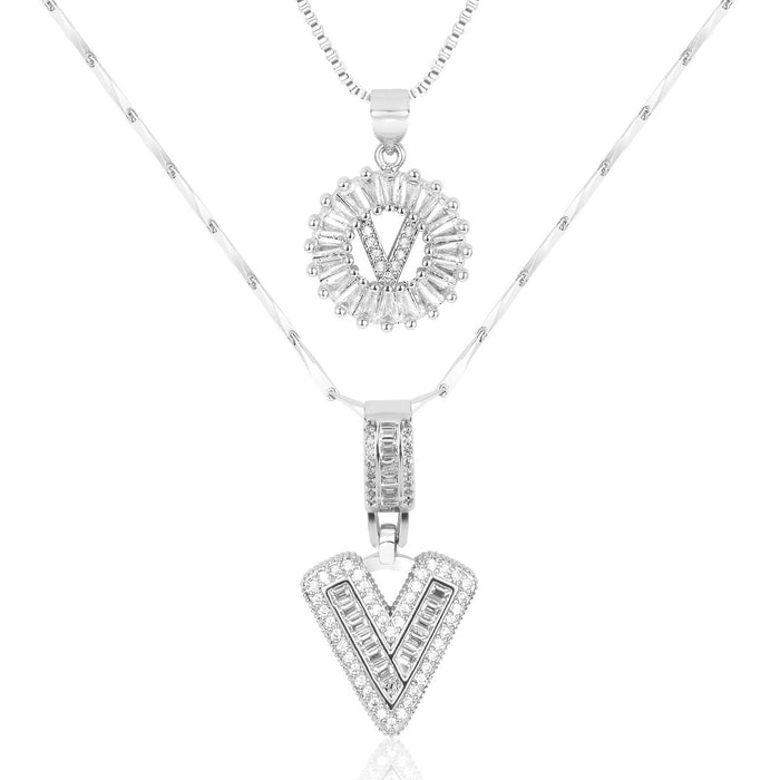 Olivia 14k Diamond Letter Initial Necklaces