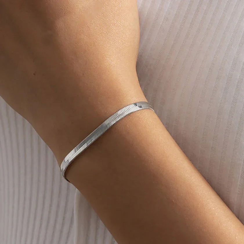 Gold Herringbone Bracelet