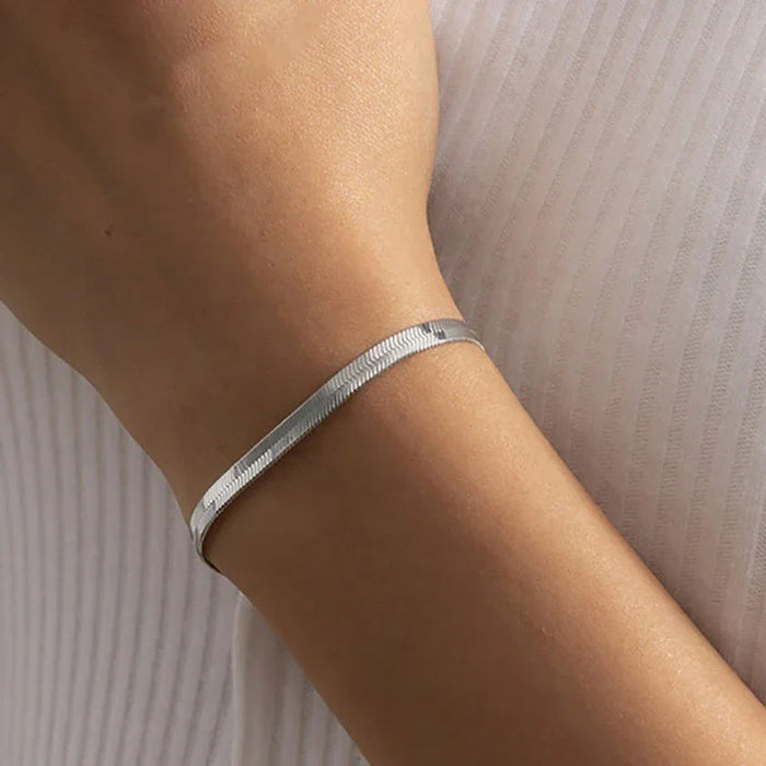 Gold Herringbone Bracelet
