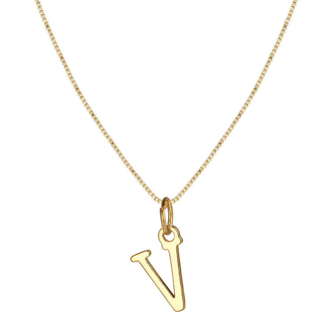 Charlene 14k Minimal Serif Initial Necklace