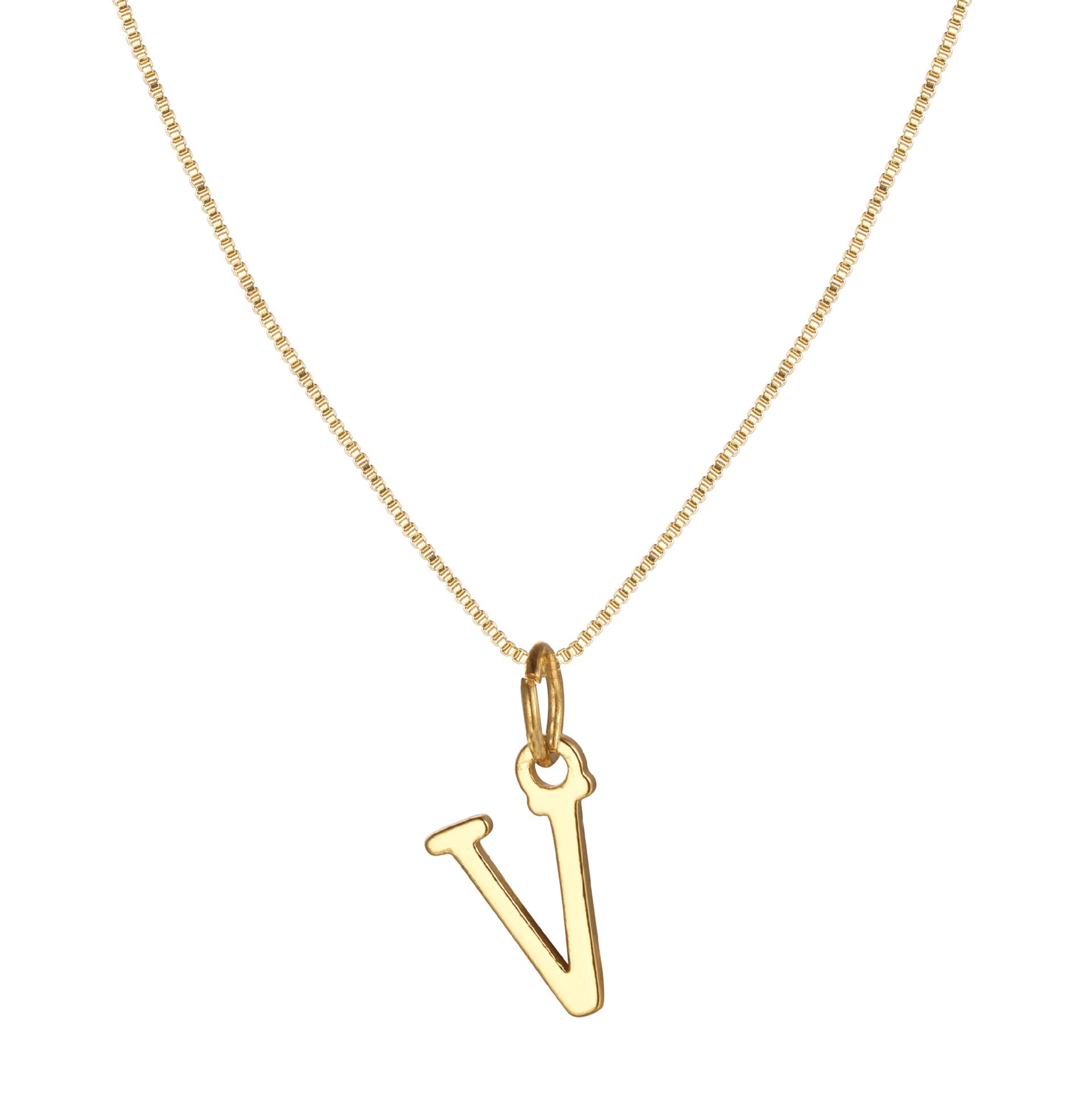 Charlene 14k Minimal Serif Initial Necklace