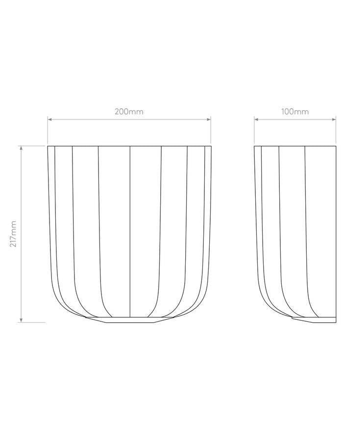 Fluted Ceramic Wall Light