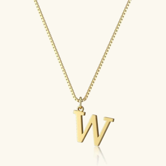 Gold Letter Initial Necklace
