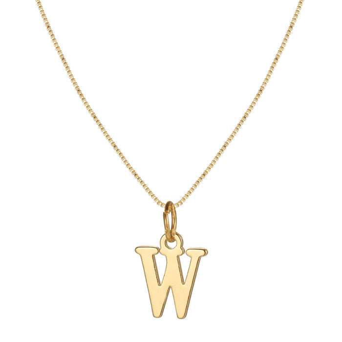 Charlene 14k Minimal Serif Initial Necklace