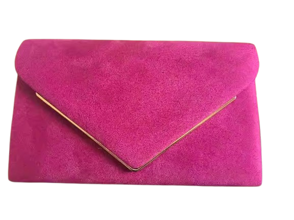 Winnie Suede Velvet Envelope Clutch