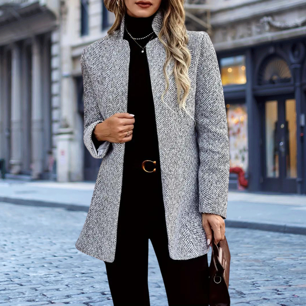 Ankle Length Coat with Notch Lapels – Elegant Winter Coat