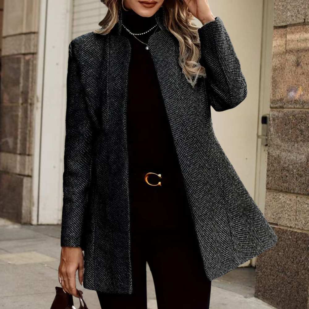 Ankle Length Coat with Notch Lapels – Elegant Winter Coat