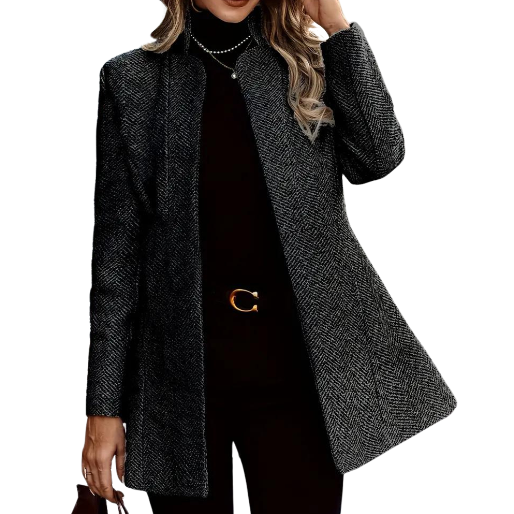 Ankle Length Coat with Notch Lapels – Elegant Winter Coat