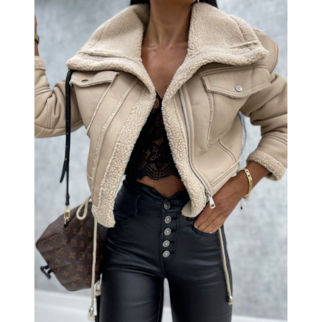 Trendy Warm Cropped Puffer Jacket for Women for Winter Comfort