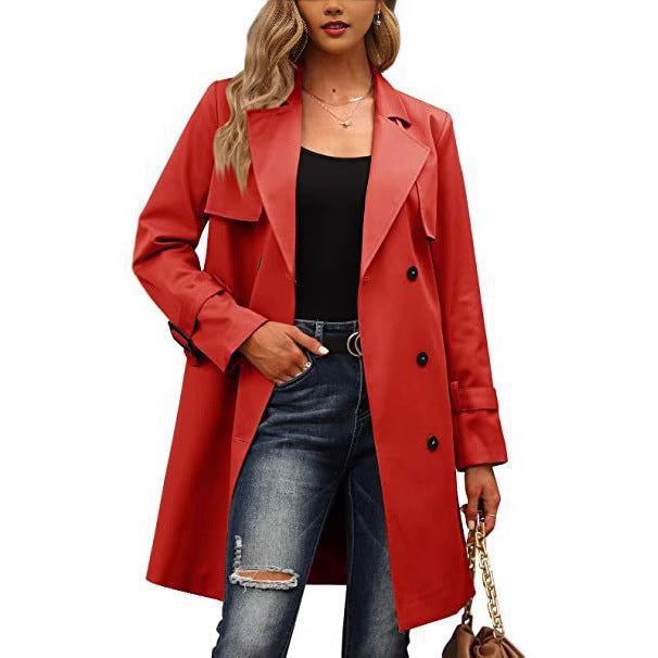 Tailored Wool Coat for Women – Long Double-Breasted Winter Coat for Formal Occasions-Coats & Jackets-Urban Devyne-Red-S-Urban Devyne