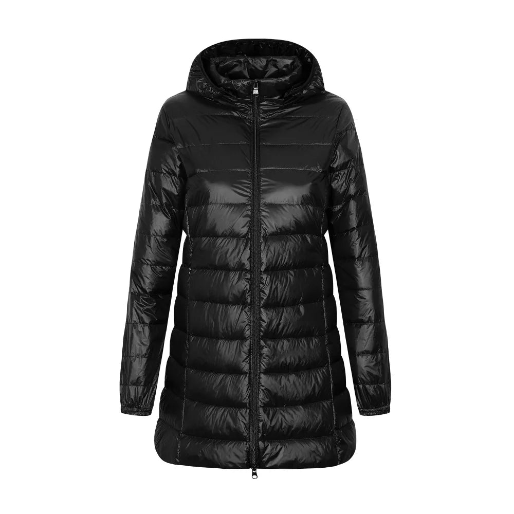 Hooded Down Winter Puffer Jacket for Women