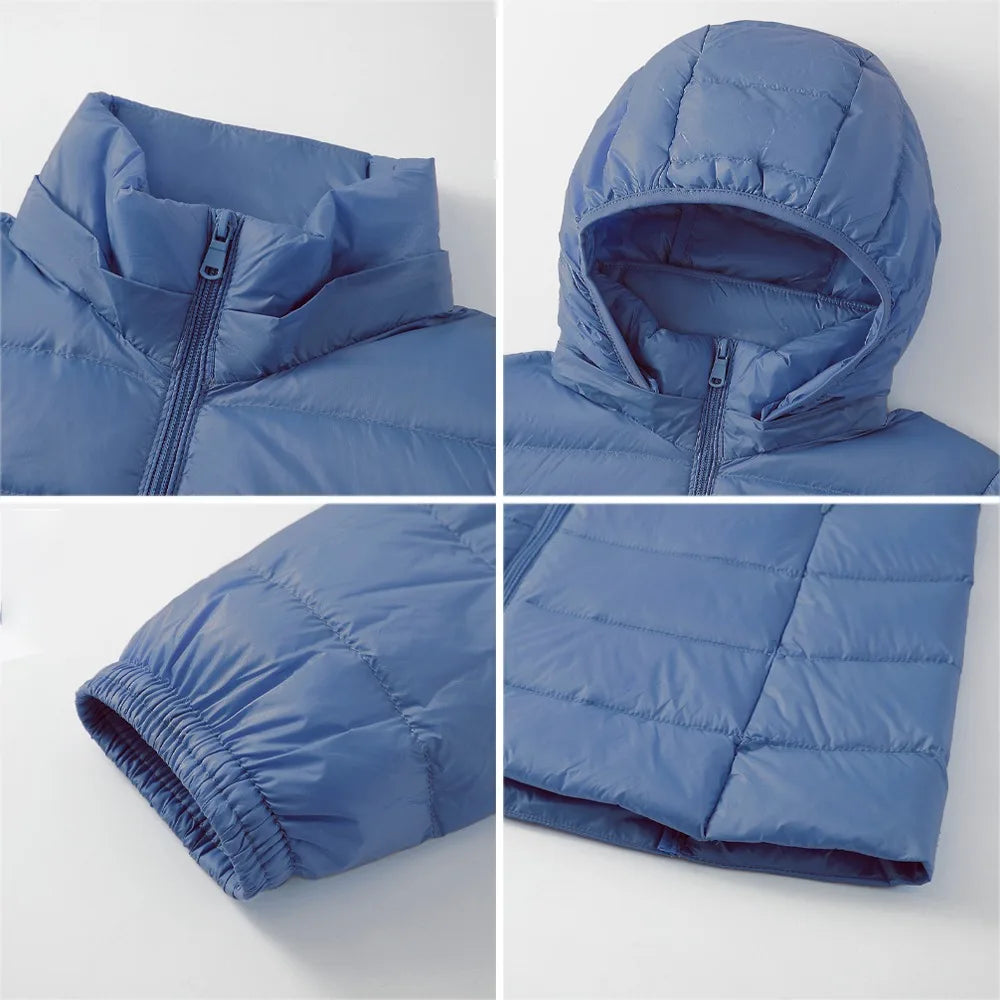 Hooded Down Winter Puffer Jacket for Women