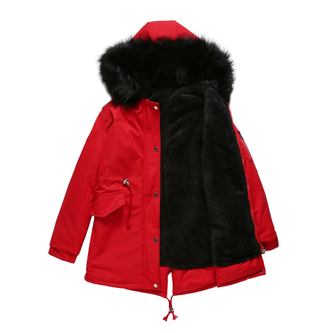 Button-Down Parka Winter Jacket for Women
