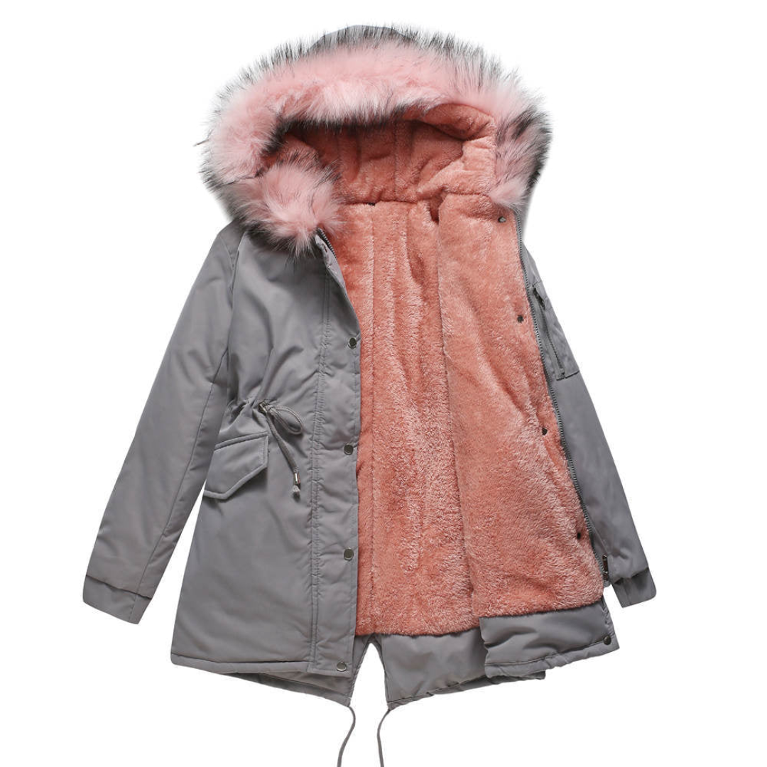 Button-Down Parka Winter Jacket for Women