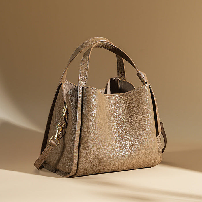 Ember | Leather Bucket Bag-Shoulder Bag-Urban Devyne-Dark Brown-Urban Devyne
