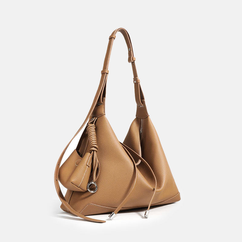 Diora | Leather Hobo Shoulder Bag-Shoulder Bag / Crossbody Bag-Urban Devyne-Camel-Urban Devyne