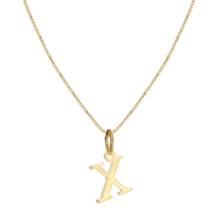 Charlene 14k Minimal Serif Initial Necklace