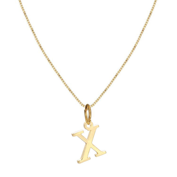 Charlene 14k Minimal Serif Initial Necklace