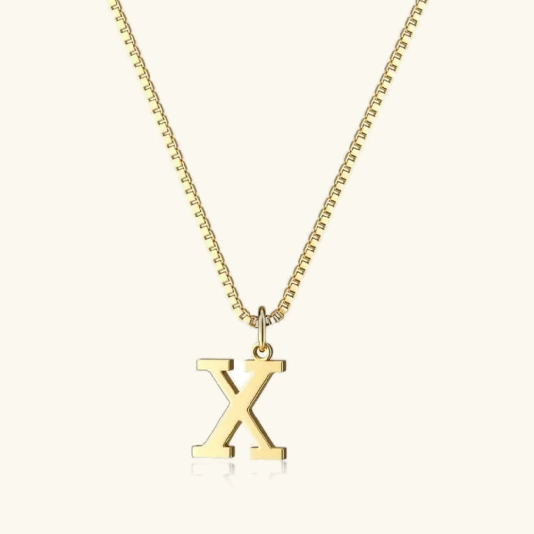 Gold Letter Initial Necklace