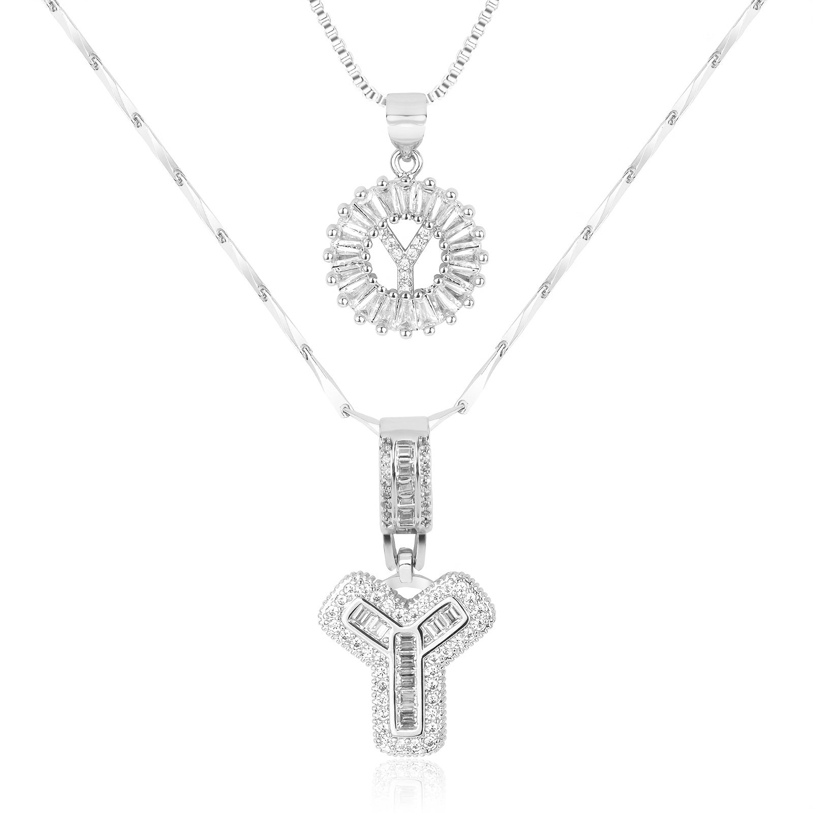 Olivia 14k Diamond Letter Initial Necklaces