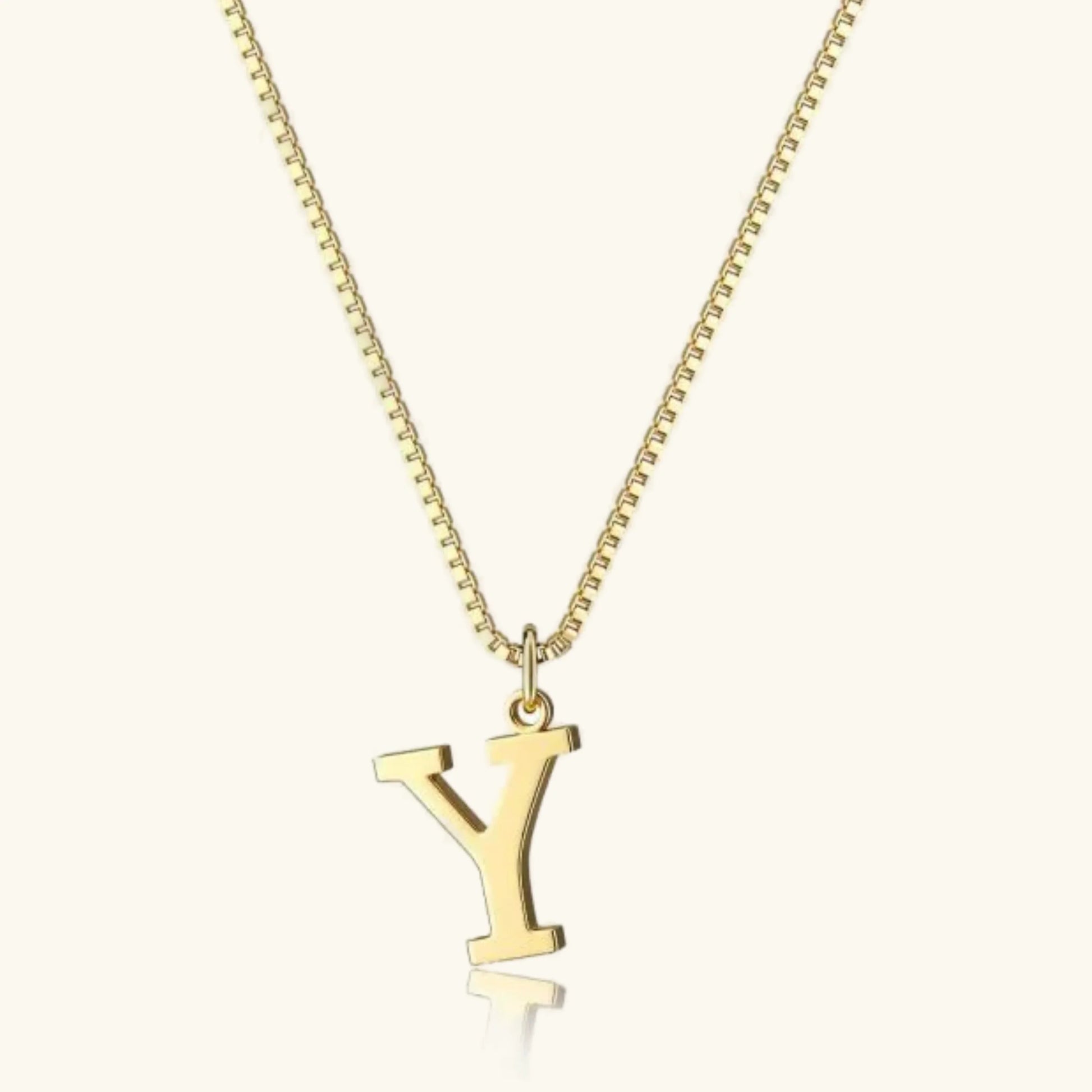 Gold Letter Initial Necklace