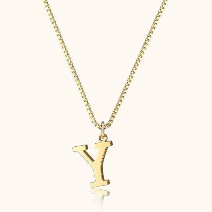 Gold Letter Initial Necklace
