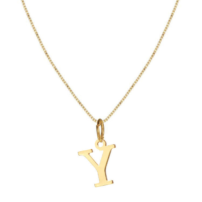 Charlene 14k Minimal Serif Initial Necklace